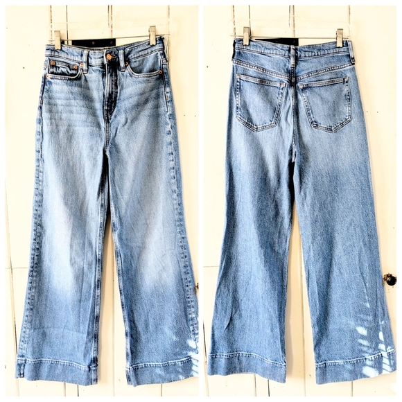 J. Crew Wide Leg Trouser Jeans sz 25 - Picture 2 of 10